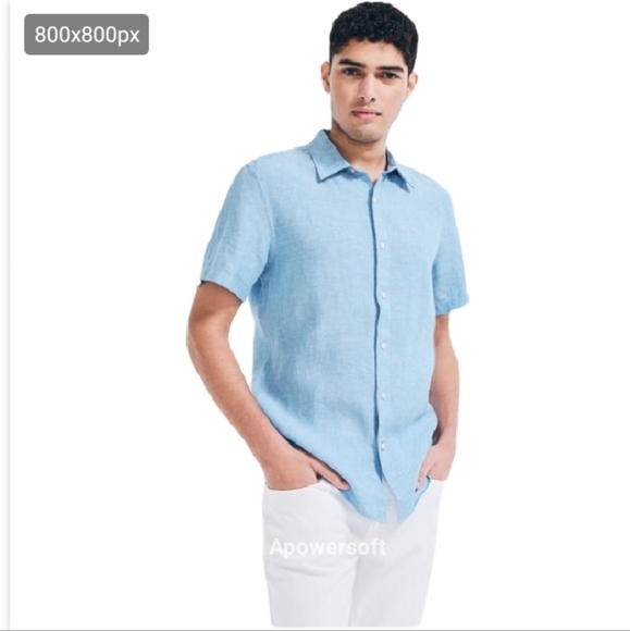 Nautica Other - Nautica 100% linen short sleeve shirt size M